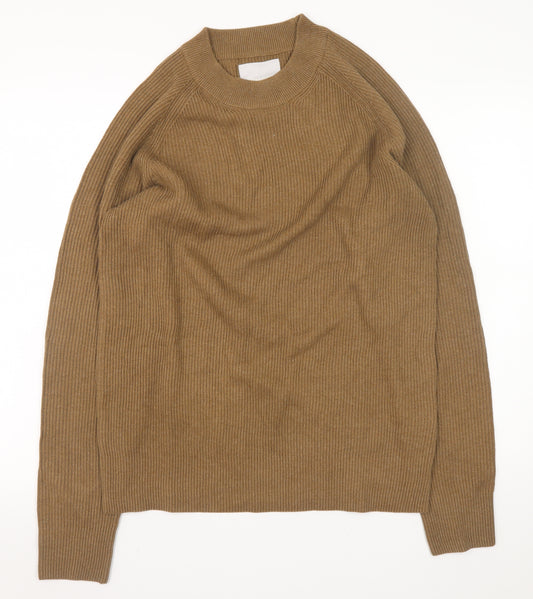 Jack & Jones Men's Brown Knit Crew Neck Pullover Jumper Size L