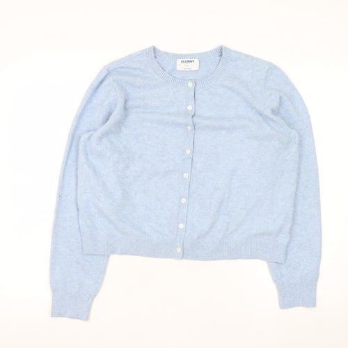 Old Navy Women Blue XL Cardigan Knit Long Sleeve Crew Neck Jumper