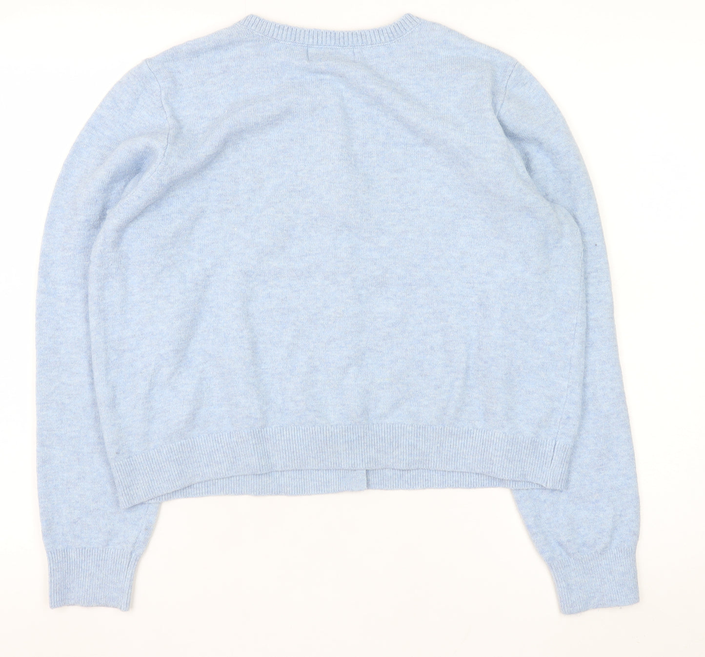 Old Navy Women Blue XL Cardigan Knit Long Sleeve Crew Neck Jumper