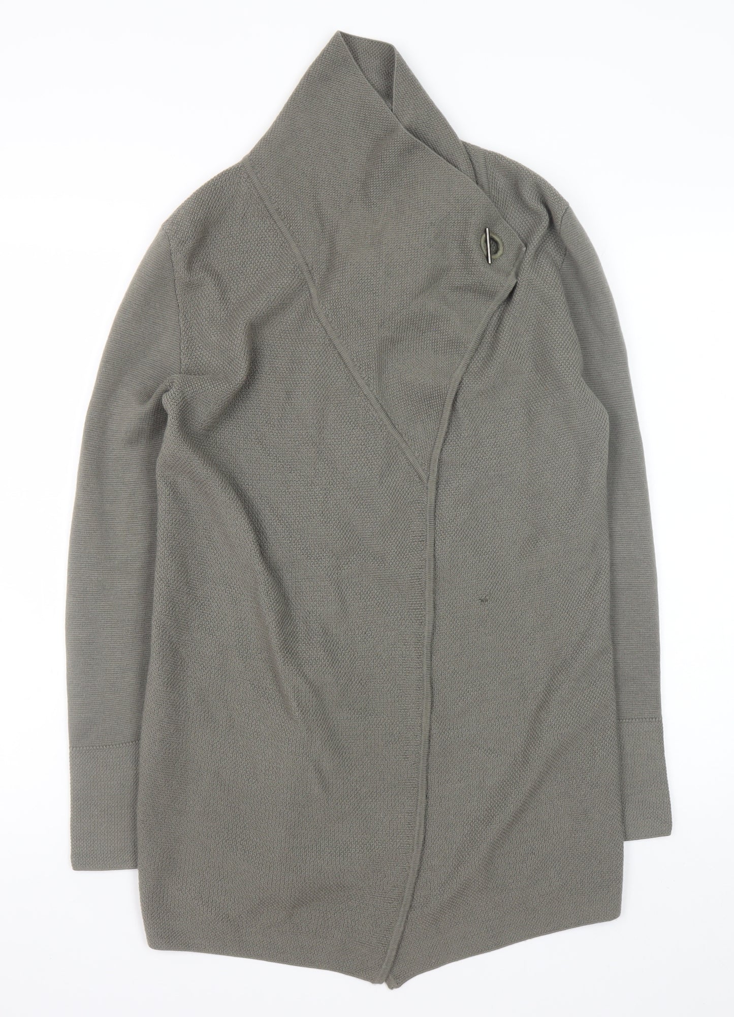 Jigsaw Women’s Grey Wool High Neck Cardigan Size S