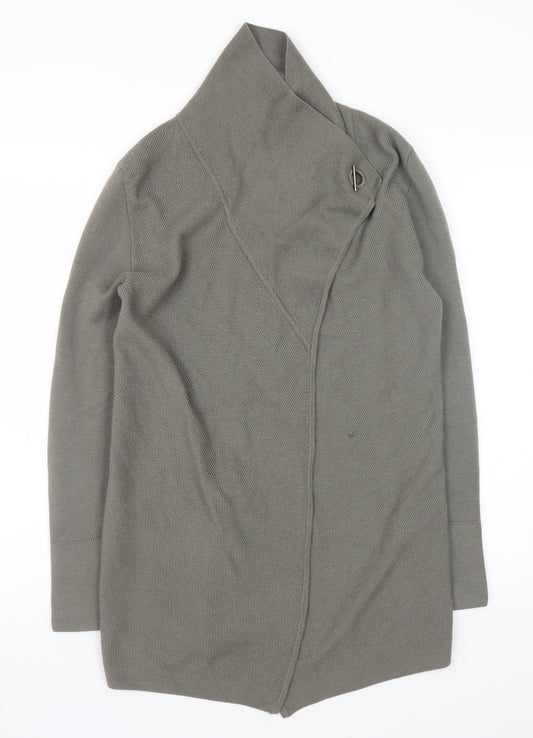 Jigsaw Women’s Grey Wool High Neck Cardigan Size S