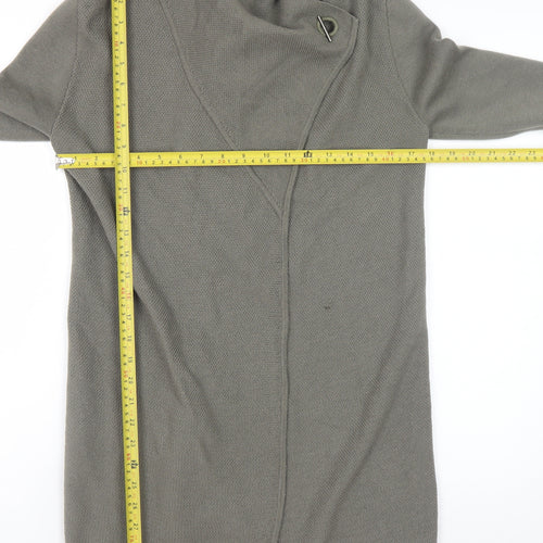 Jigsaw Women’s Grey Wool High Neck Cardigan Size S
