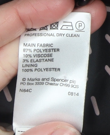 Marks and Spencer Women Black Size 22 Classic Overcoat