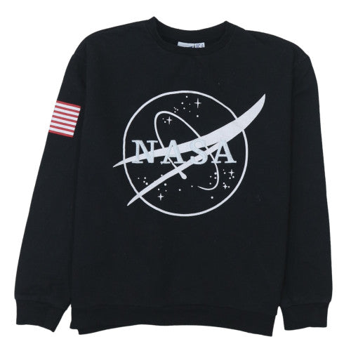 NASA Black Women's Sweatshirt Size M Crew Neck Pullover
