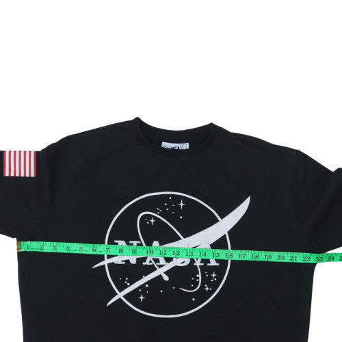 NASA Black Women's Sweatshirt Size M Crew Neck Pullover