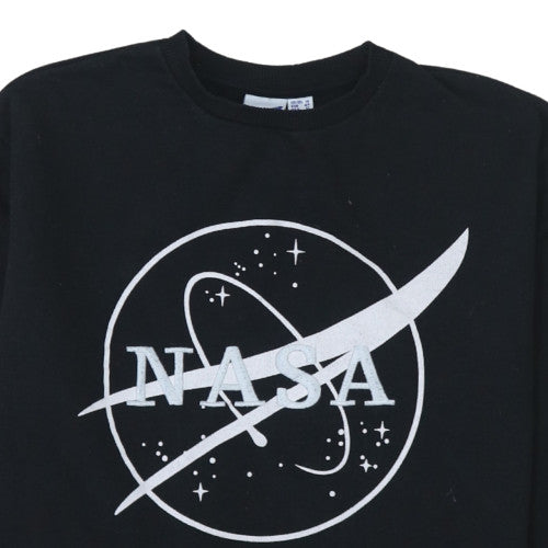 NASA Black Women's Sweatshirt Size M Crew Neck Pullover