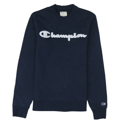 Champion Men's Blue Embroidered Logo Pullover Sweatshirt Size S