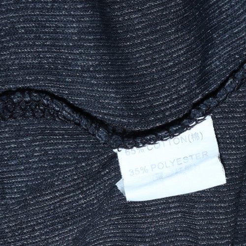 Tommy Hilfiger Men's Black Long Sleeve Striped Polo Shirt L