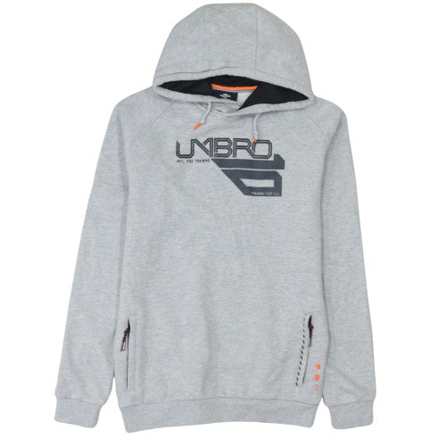 Umbro Boys Grey Hoodie Pullover Graphic Print Hooded Sweatshirt Size M