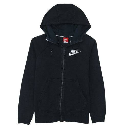 Nike Women's Black Full Zip Hoodie Small Cotton Blend