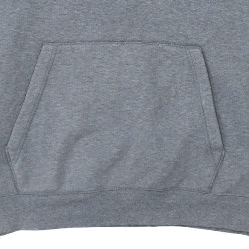 Nike Mens Grey Pullover Hoodie Medium with Logo Graphic