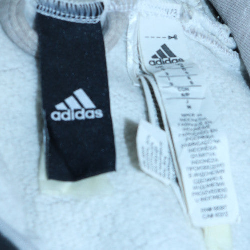 Adidas Mens Grey Full Zip Hoodie Size M Regular Fit