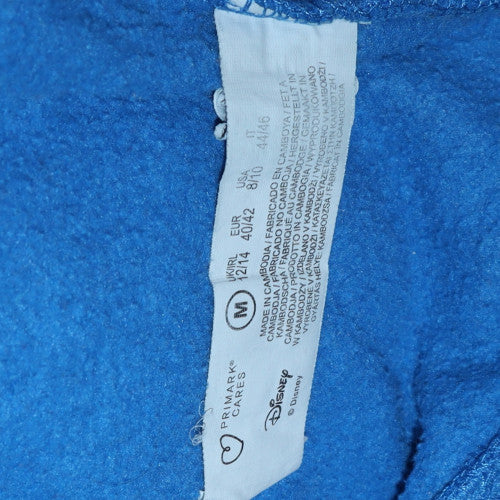 Disney Women Blue Stitch Pullover Hoodie Size 12 M Graphic Sweatshirt
