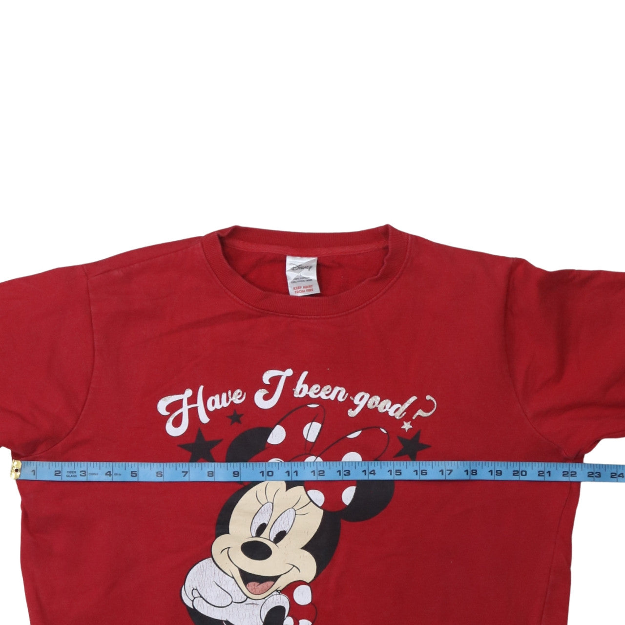 Disney Women's Red Minnie Mouse Pullover Sweatshirt Size L