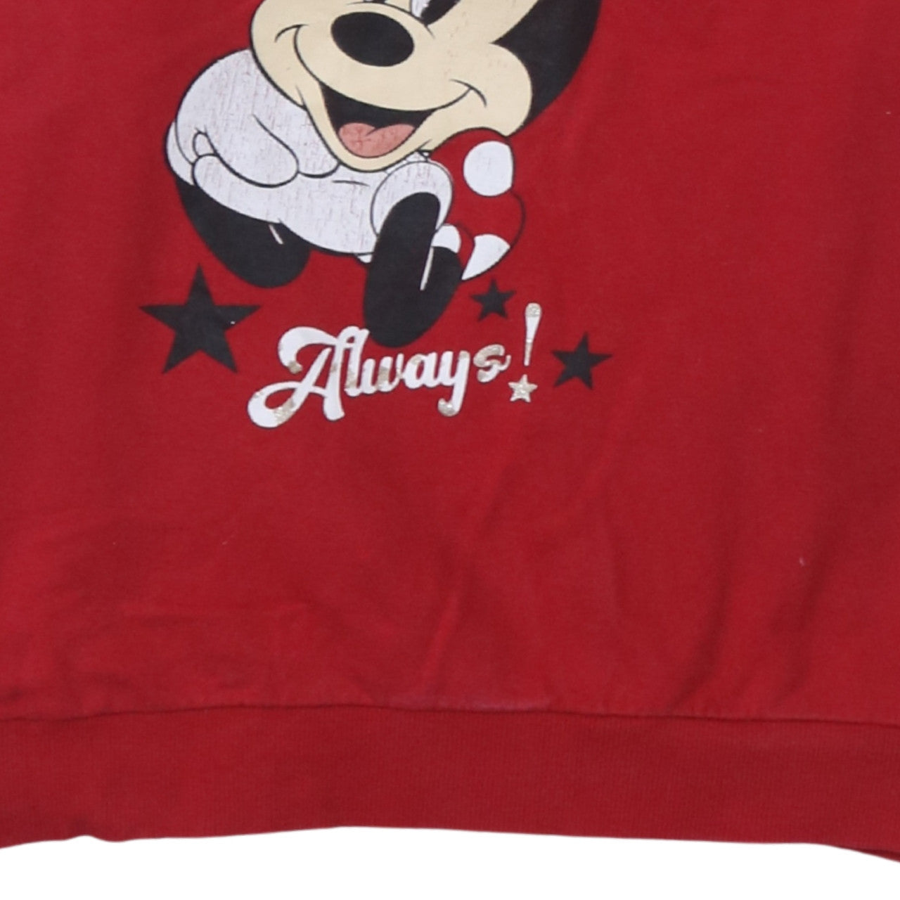 Disney Women's Red Minnie Mouse Pullover Sweatshirt Size L