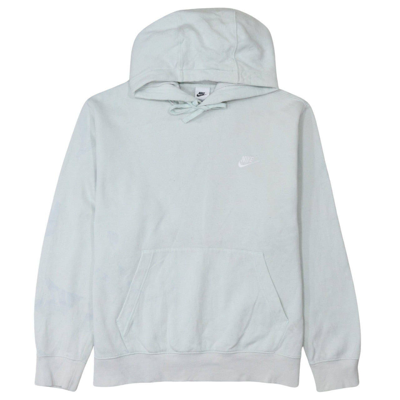 Nike Men's White Pullover Hoodie Size L Logo Fleece Sportswear