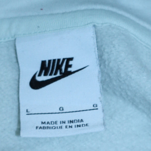 Nike Men's White Pullover Hoodie Size L Logo Fleece Sportswear