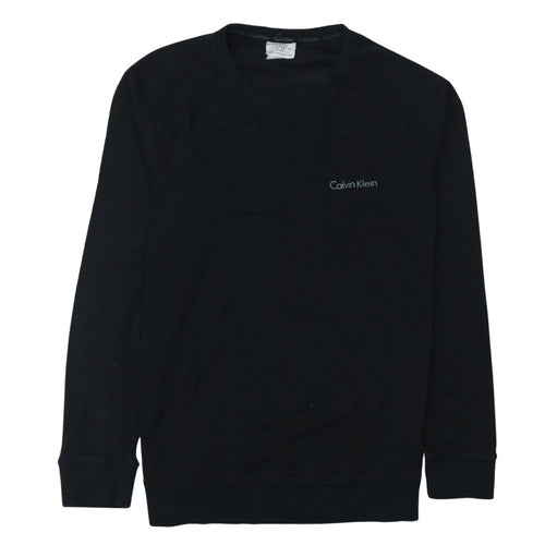 Calvin Klein Women's Black Small Pullover Sweatshirt Cotton Blend