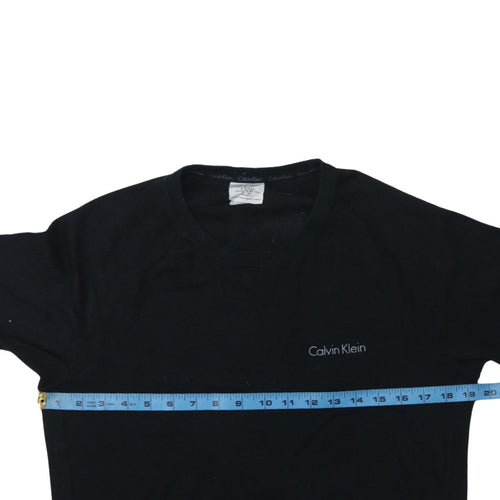 Calvin Klein Women's Black Small Pullover Sweatshirt Cotton Blend