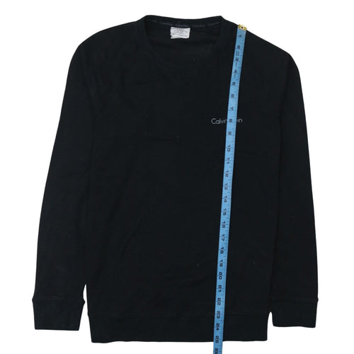 Calvin Klein Women's Black Small Pullover Sweatshirt Cotton Blend