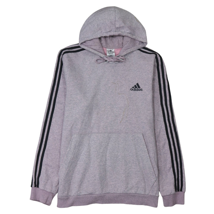 Adidas Women’s Grey Hooded Pullover Sweatshirt L Logo Hoodie