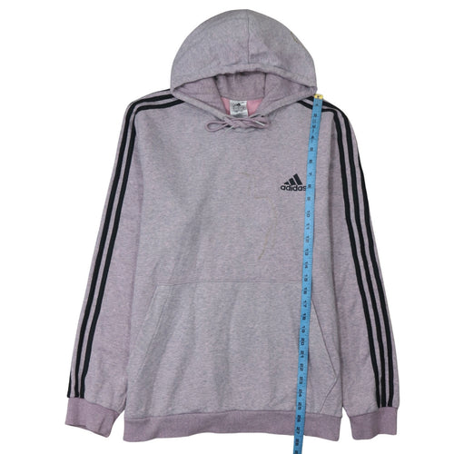 Adidas Women’s Grey Hooded Pullover Sweatshirt L Logo Hoodie