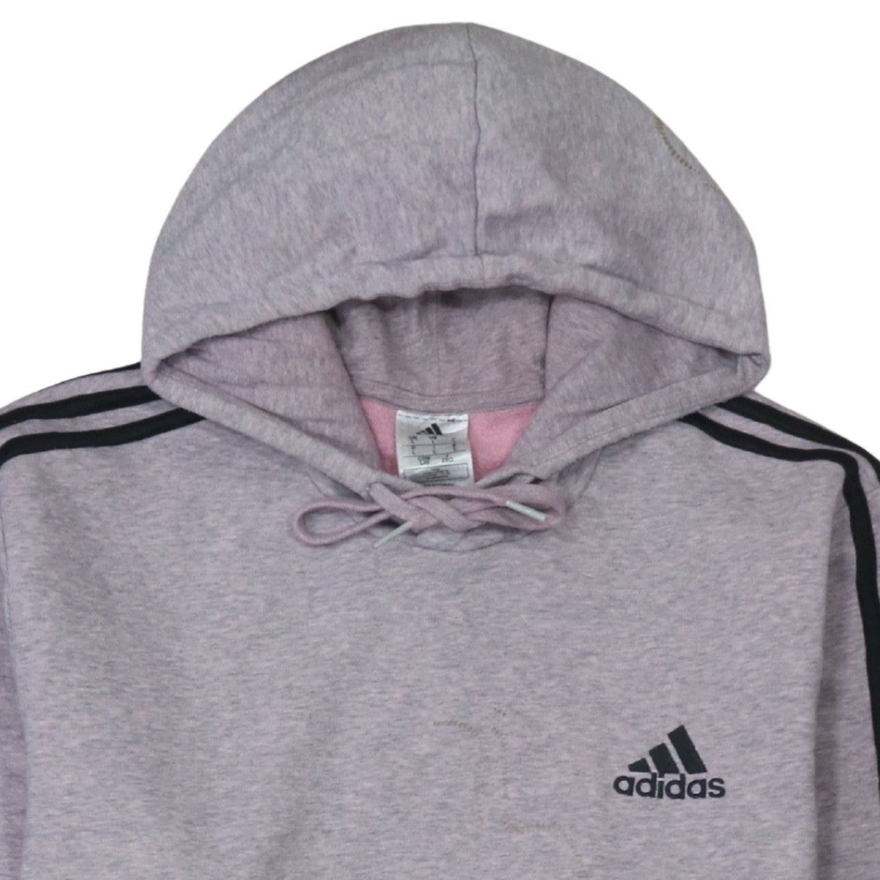 Adidas Women’s Grey Hooded Pullover Sweatshirt L Logo Hoodie