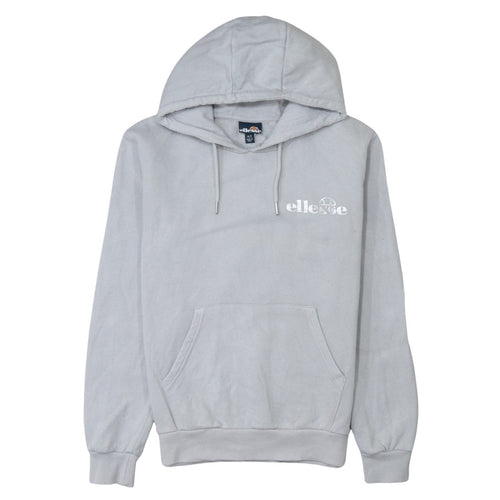 Ellesse Women Grey Pullover Hoodie UK 8 Cotton Blend Casual