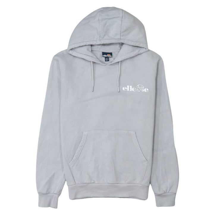 Ellesse Women Grey Pullover Hoodie UK 8 Cotton Blend Casual