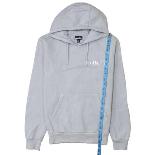 Ellesse Women Grey Pullover Hoodie UK 8 Cotton Blend Casual