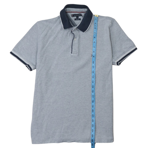 Tommy Hilfiger Men's Grey Regular Fit Cotton Polo Shirt L