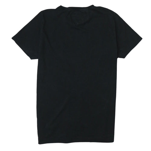 Tommy Hilfiger Men Black Logo Graphic Organic Cotton T-Shirt M