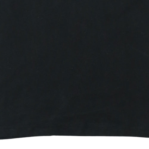 Tommy Hilfiger Men Black Logo Graphic Organic Cotton T-Shirt M