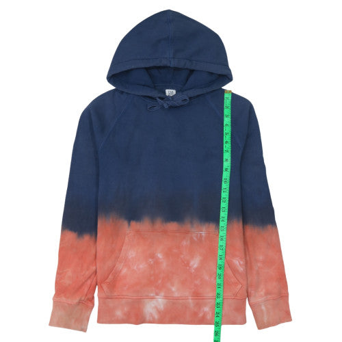 GAP Women’s Blue & Coral Tie-Dye Pullover Hoodie XS Cotton