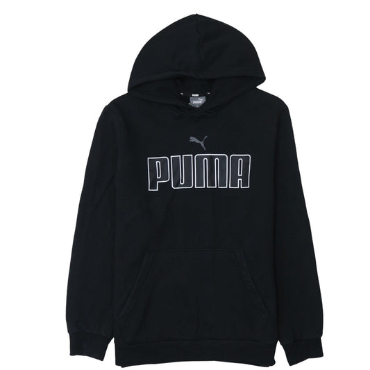 Puma Men's Black Pullover Hoodie M Graphic Logo Fleece Sweatshirt