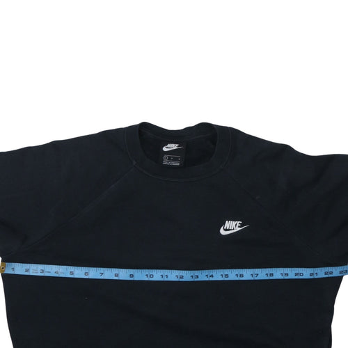 Nike Women Black Large Pullover Crew Neck Sweatshirt