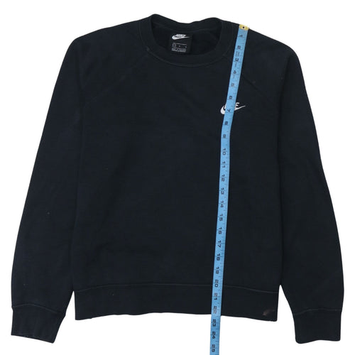 Nike Women Black Large Pullover Crew Neck Sweatshirt