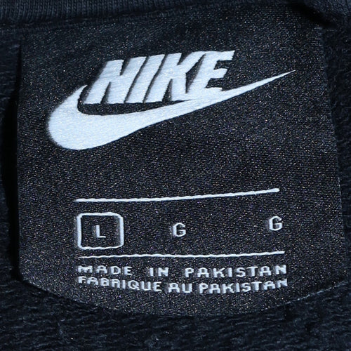 Nike Women Black Large Pullover Crew Neck Sweatshirt