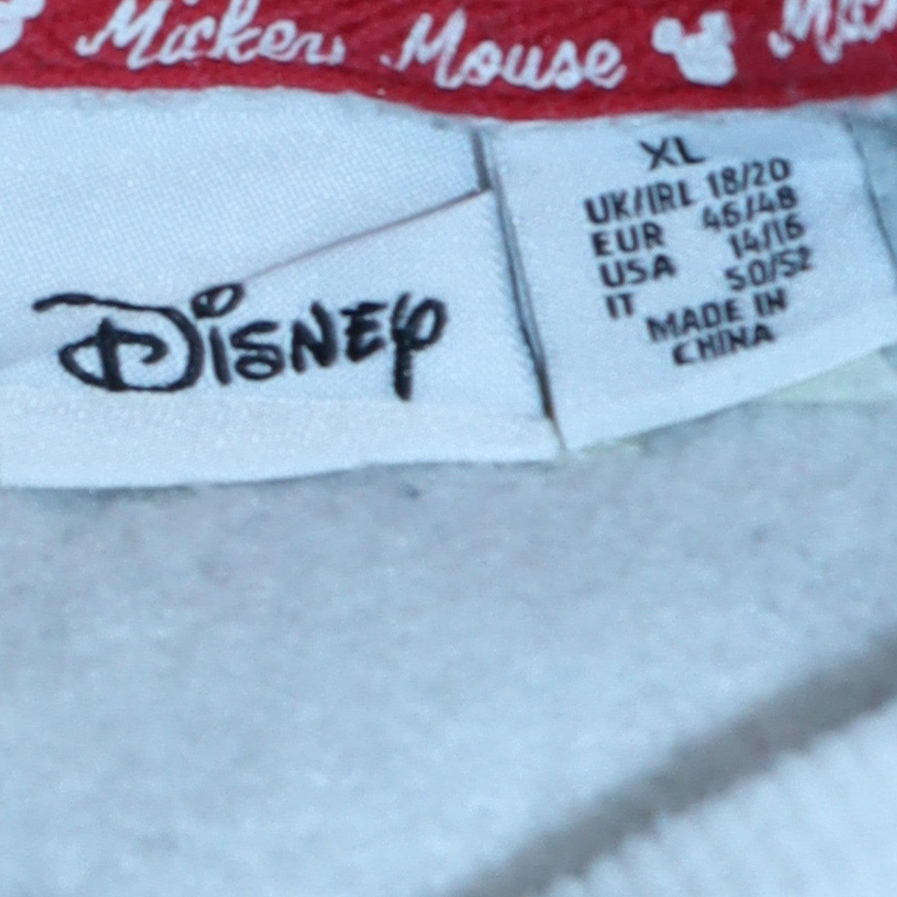 Disney Women's White Mickey Mouse Pullover Sweatshirt XL