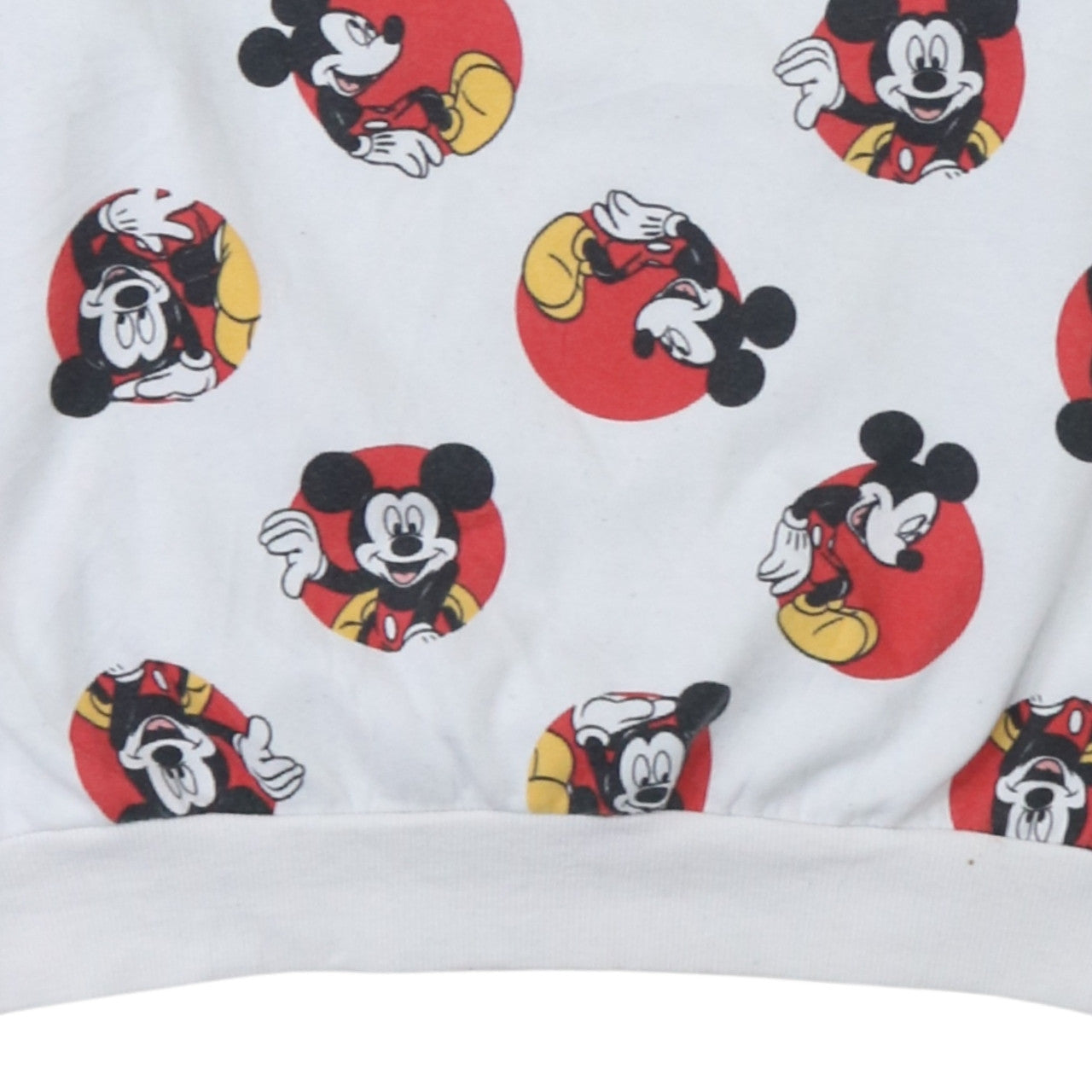 Disney Women's White Mickey Mouse Pullover Sweatshirt XL