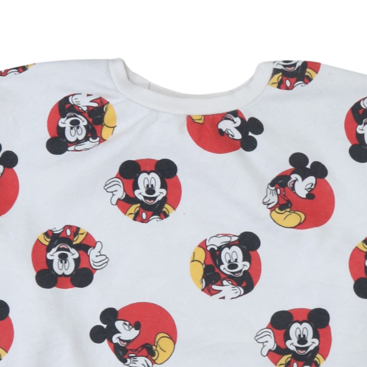 Disney Women's White Mickey Mouse Pullover Sweatshirt XL