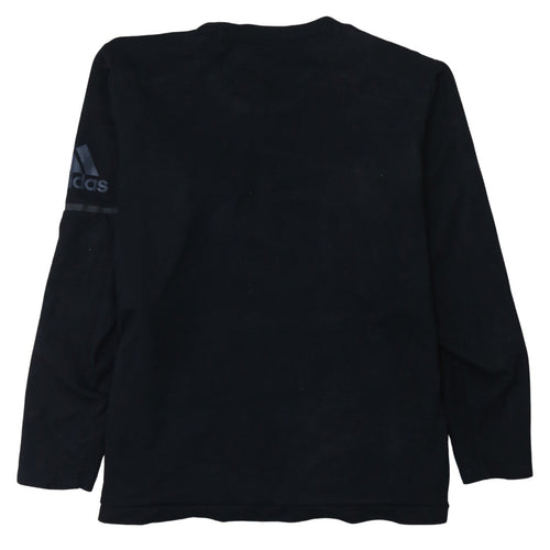 Adidas Men’s Black XL Crew Neck Pullover Sweatshirt with Zipped Pockets