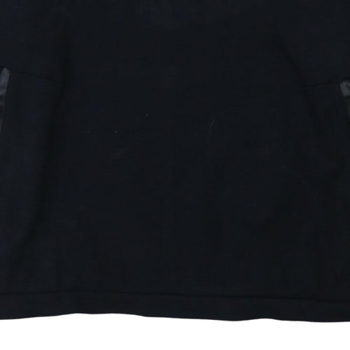 Adidas Men’s Black XL Crew Neck Pullover Sweatshirt with Zipped Pockets