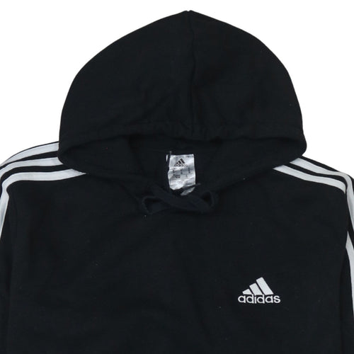 Adidas Men's Black Pullover Hoodie Size M Regular Fit Sportswear