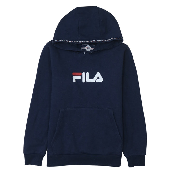 Fila Boys Navy Blue Pullover Hoodie 13-15 Years Logo Design