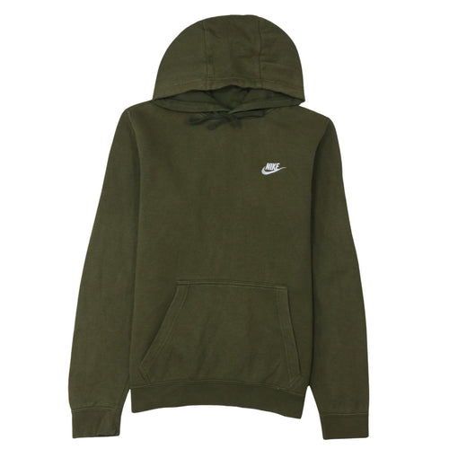 Nike Men Green Pullover Hoodie Small Regular Fit Fleece Sweatshirt
