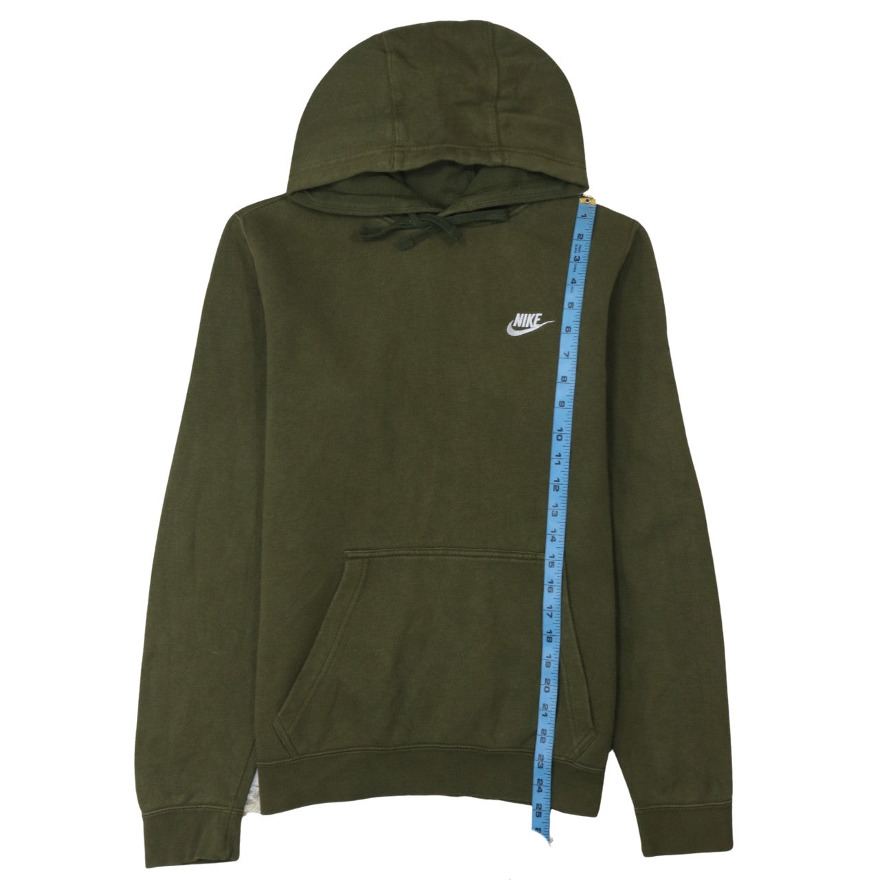 Nike Men Green Pullover Hoodie Small Regular Fit Fleece Sweatshirt