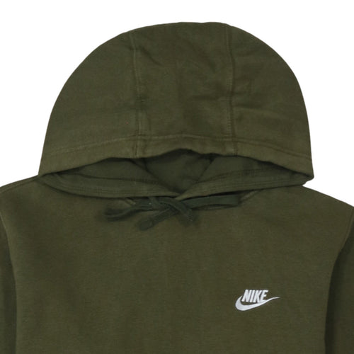 Nike Men Green Pullover Hoodie Small Regular Fit Fleece Sweatshirt