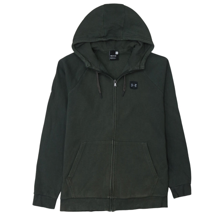 Under Armour Men's Green Small Full Zip Hoodie Cotton Blend