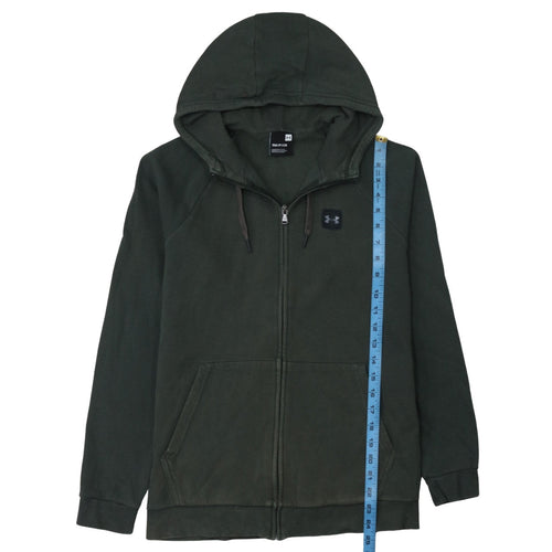 Under Armour Men's Green Small Full Zip Hoodie Cotton Blend